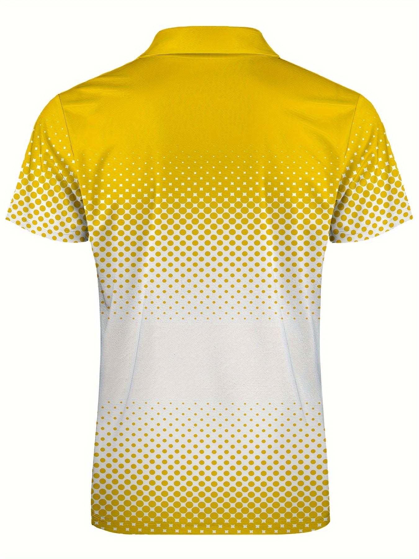 Мужская футболка для гольфа большого размера из полиэстера с полкадотами, повседневная, летняя, короткий рукав