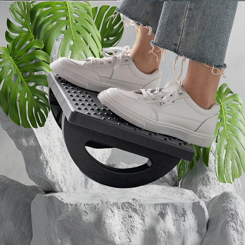 Reposa pies ergonómico plegable para oficina, soporte antideslizante para piernas, taburete con rodillos de masaje