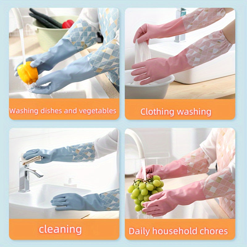 Водонепроницаемые легкие перчатки из ПВХ для уборки кухни и ванной комнаты