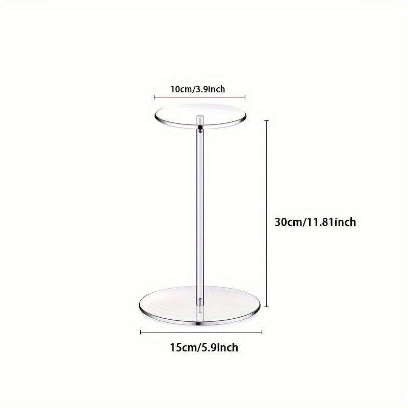 Clear Acrylic Hat Display Stand for Buckets Baseball Caps and Wigs