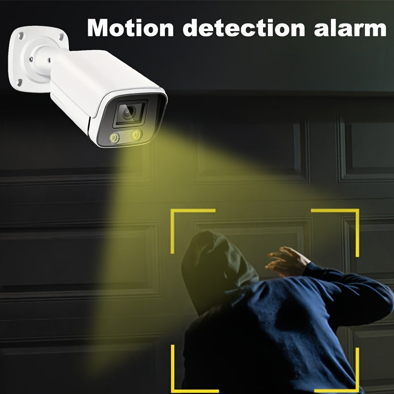 6MP Outdoor POE IP Security Camera Full-Color Night Vision Human Detection Wide-Angle 1440p Surveillance