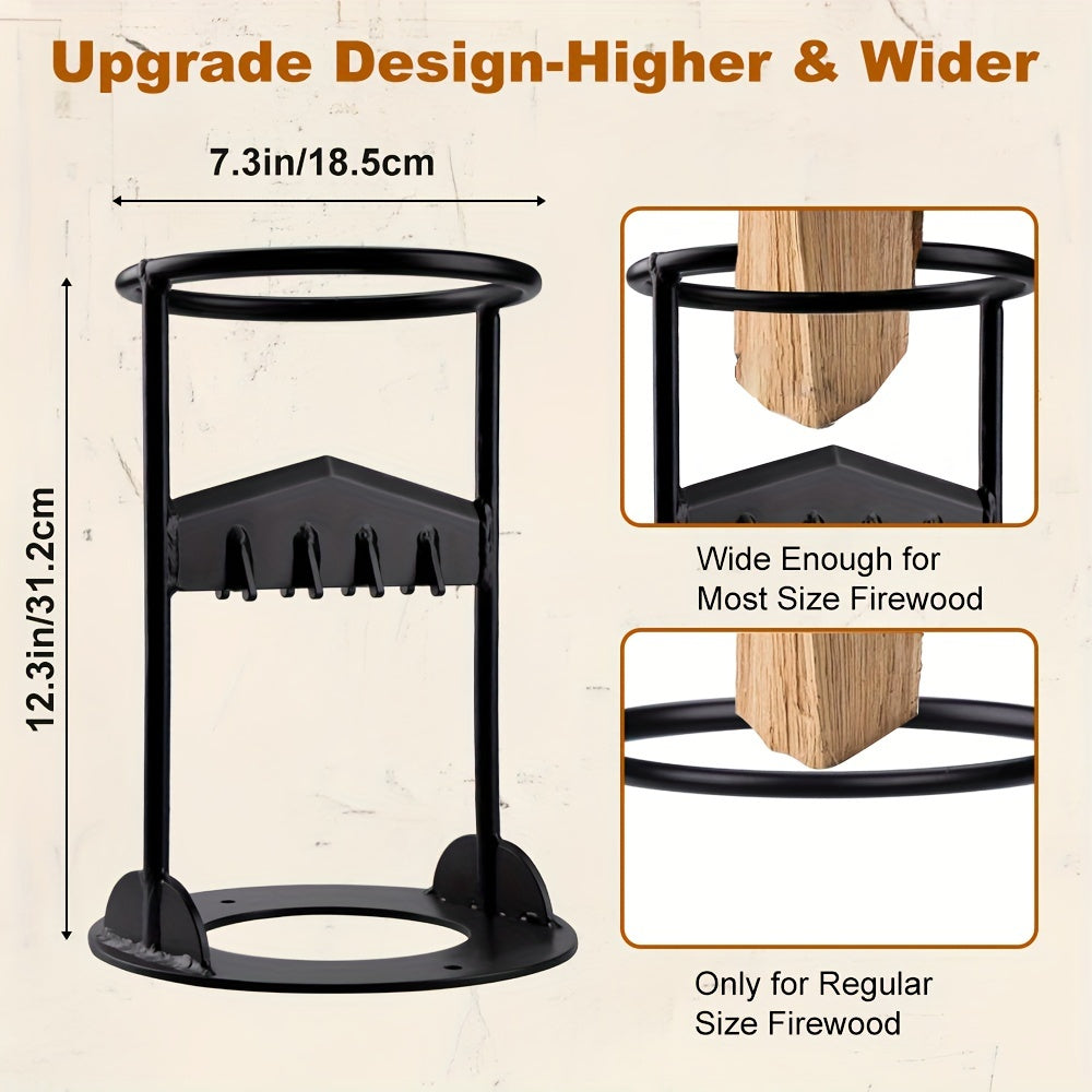 Portable Manual Wood Splitter Cast Iron Firewood Camping BBQ Outdoor Use