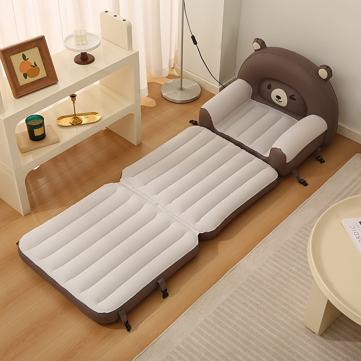 Inflatable Teddy Bear Sofa Chair Portable Waterproof Stackable Indoor Outdoor