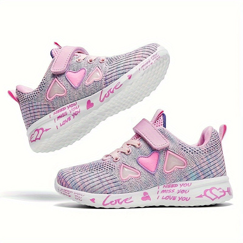 Girls' Casual Sports Shoes Pink All-Season Low Top EVA Fabric Running Sneakers