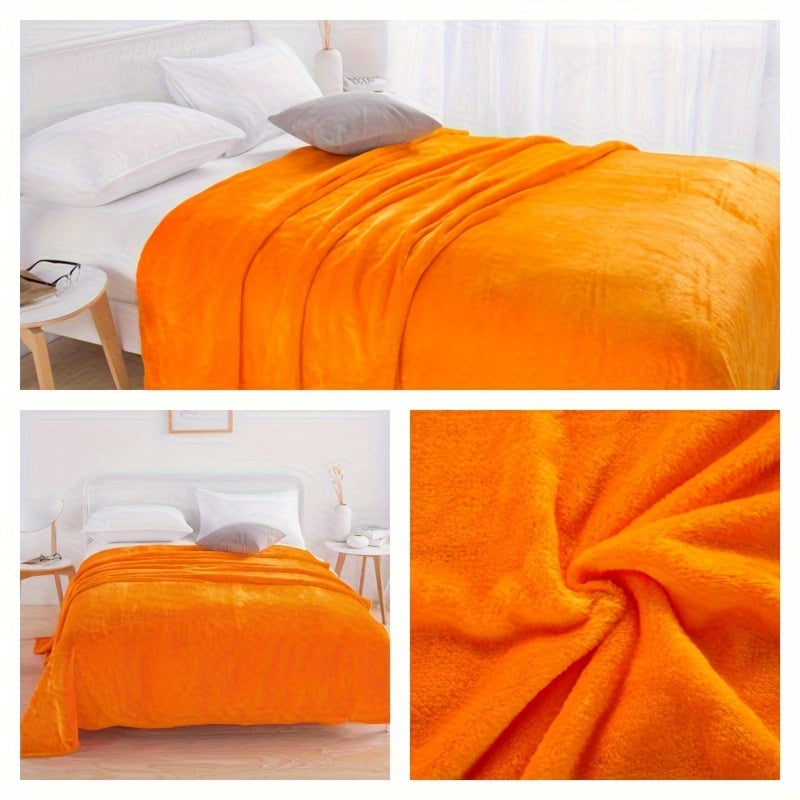 Reversible Flannel Fleece Throw Blanket for Couch Bed Camping and Travel