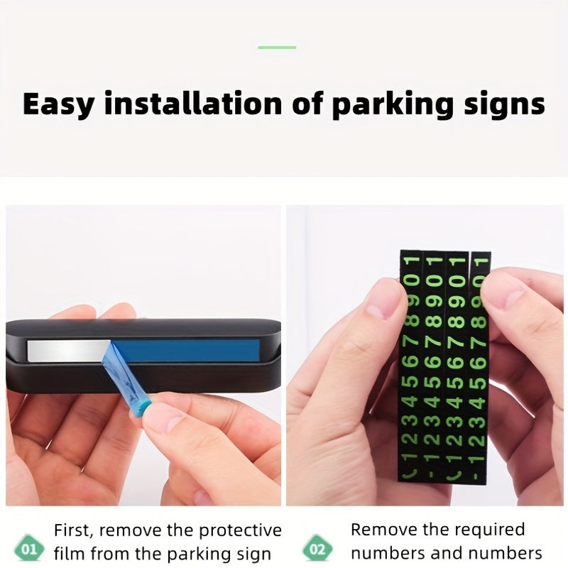 Temporary Car Parking Number Plate Digital Decoration ABS Material