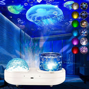 LED Night Light Projector with 360 Degree Rotation and 6 Color Ocean Light for Kids Bedroom