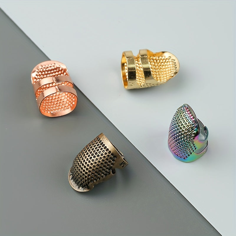 4 шт. Винтажные наперстки для защиты пальцев, швейные принадлежности