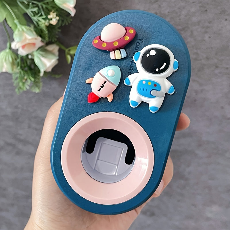 Dispensador de pasta de dientes con forma de conejo bonito, montado en la pared, sin necesidad de electricidad, accesorio para baño infantil