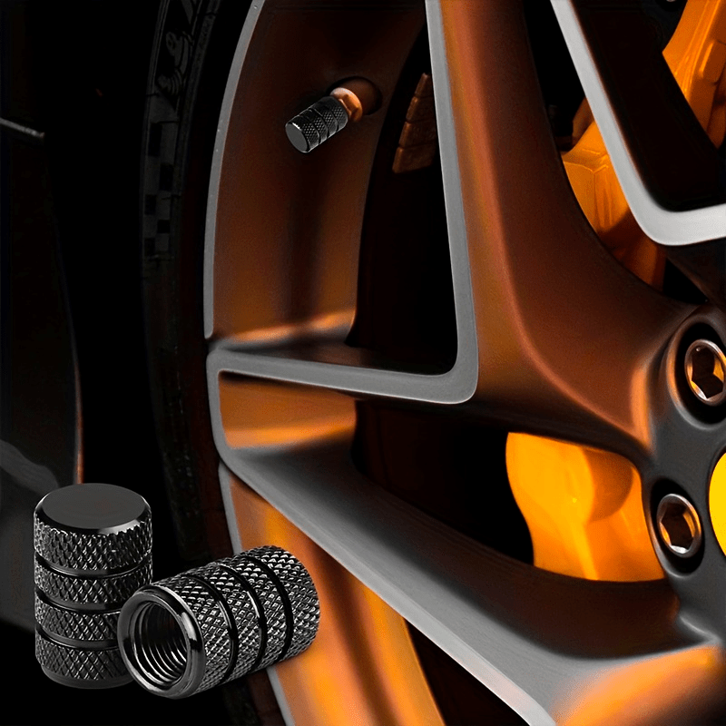 4 Pcs Aluminum Tire Valve Cap Set Universal Corrosion Resistant For Cars Trucks Bikes