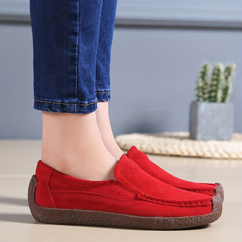 Women's Lightweight Closed-Toe Slip-On Loafers for Summer with T-strap and Man Made Materials