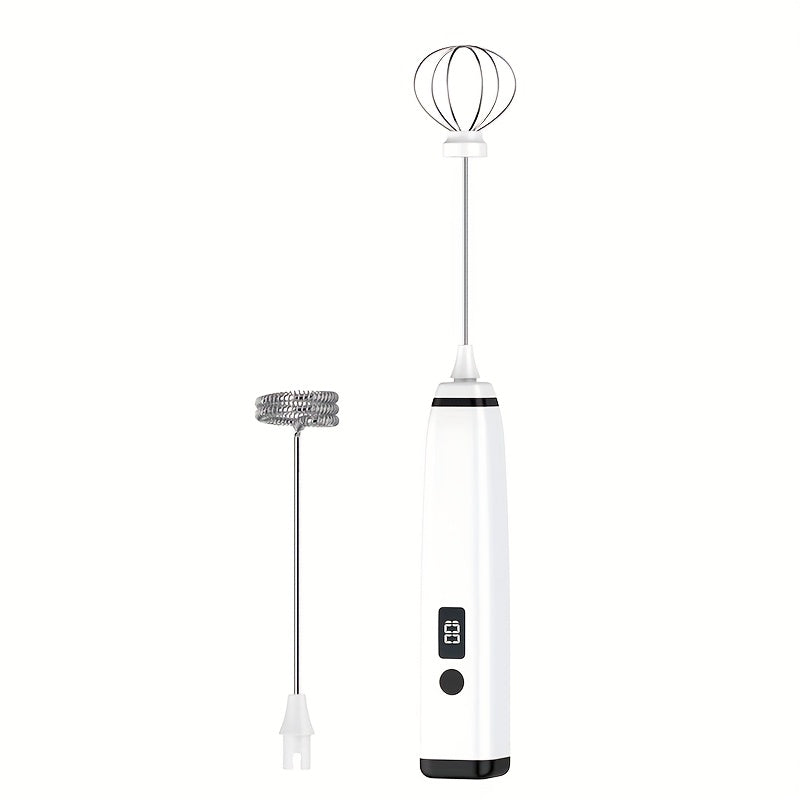 Electric Handheld Mixer with Digital Display 3-Speed Whisk for Eggs and Cream