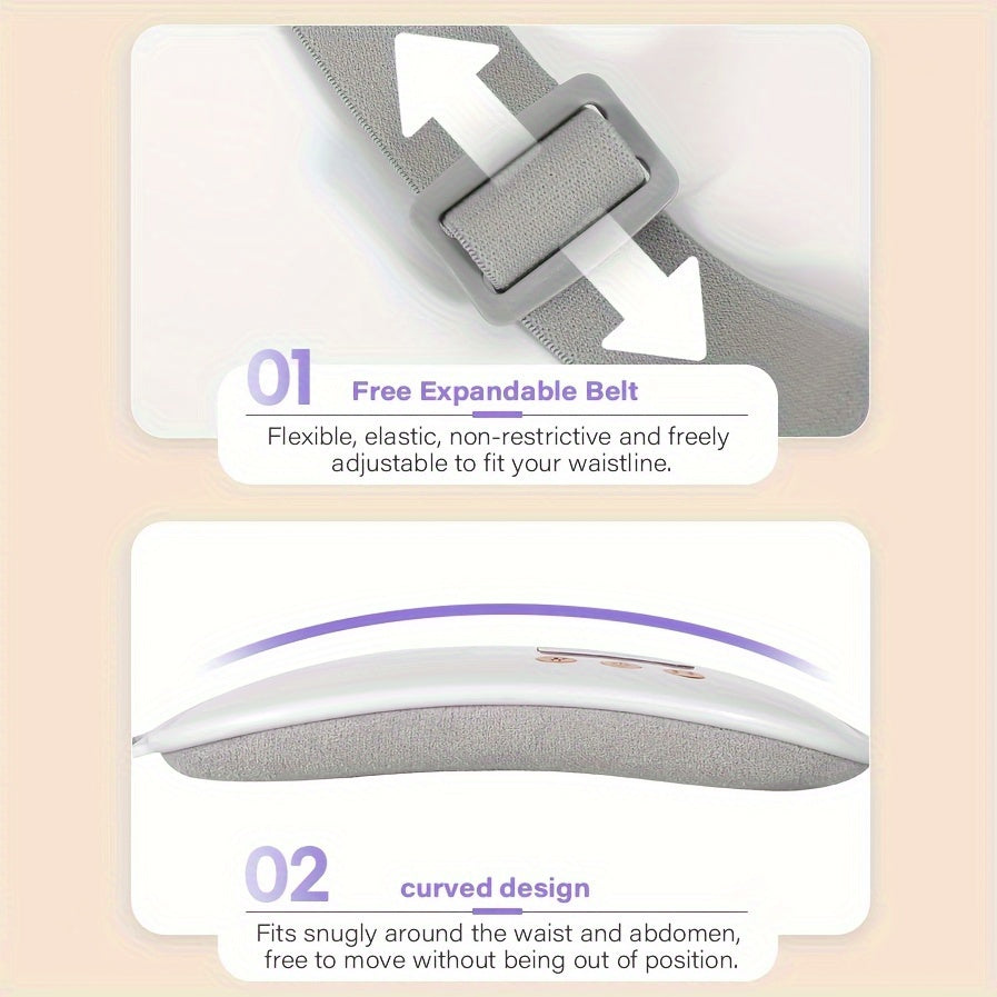 Rechargeable Waist Belt Massager with Adjustable Temperature and Vibration Modes