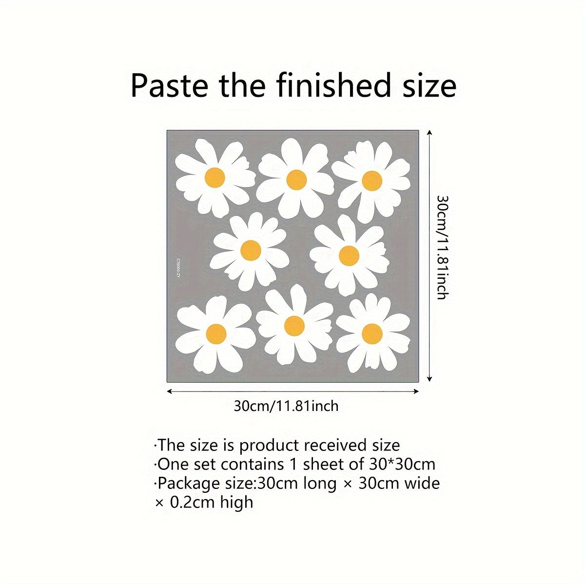 Modern Daisy Flower Window Decals Static Cling Reusable Glass Mirror Decor