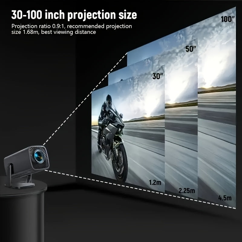 Портативный мини HD-проектор для домашнего кинотеатра, поддержка 1080P, совместимость с USB