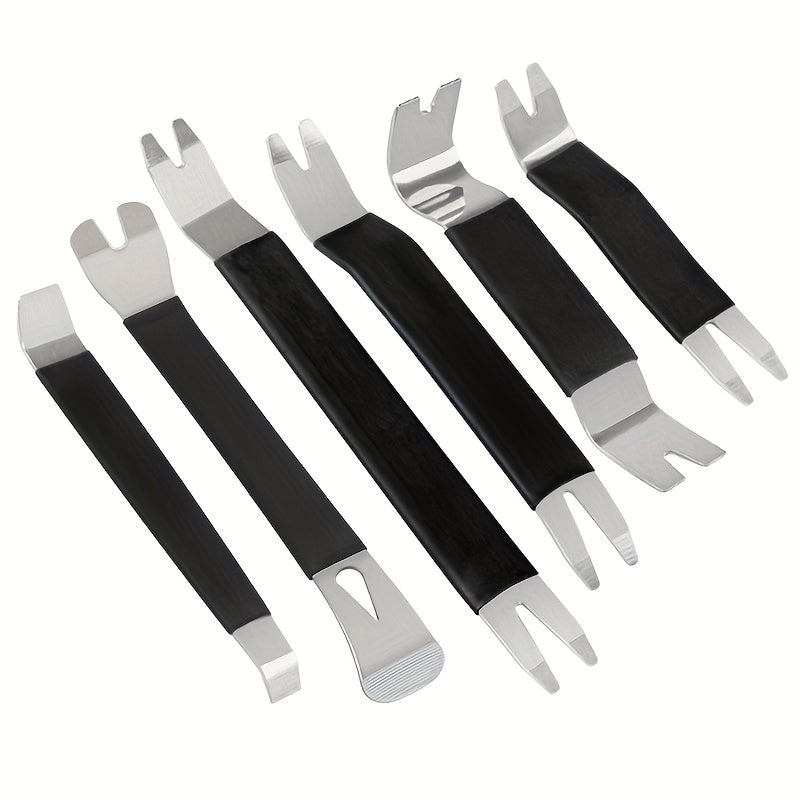 6Pcs Auto Door Trim Removal Tool Set Car Panel Disassembly Metal Pry Kit