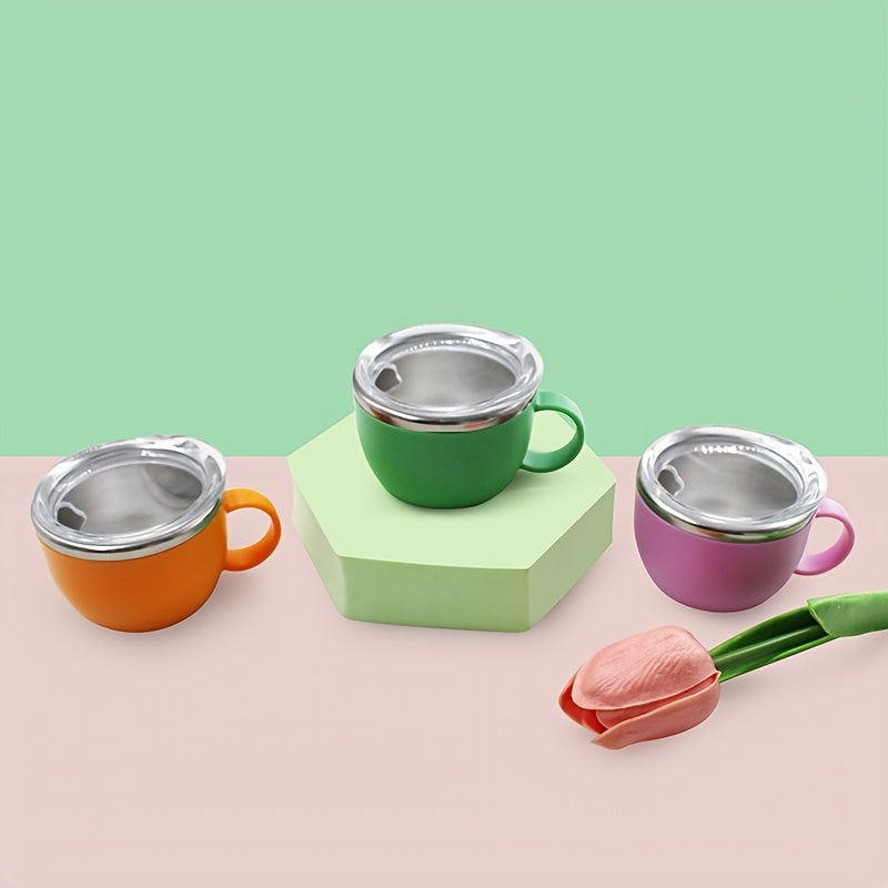 6-Pack Stainless Steel Tumblers with Lids 3oz for Travel and Home Use