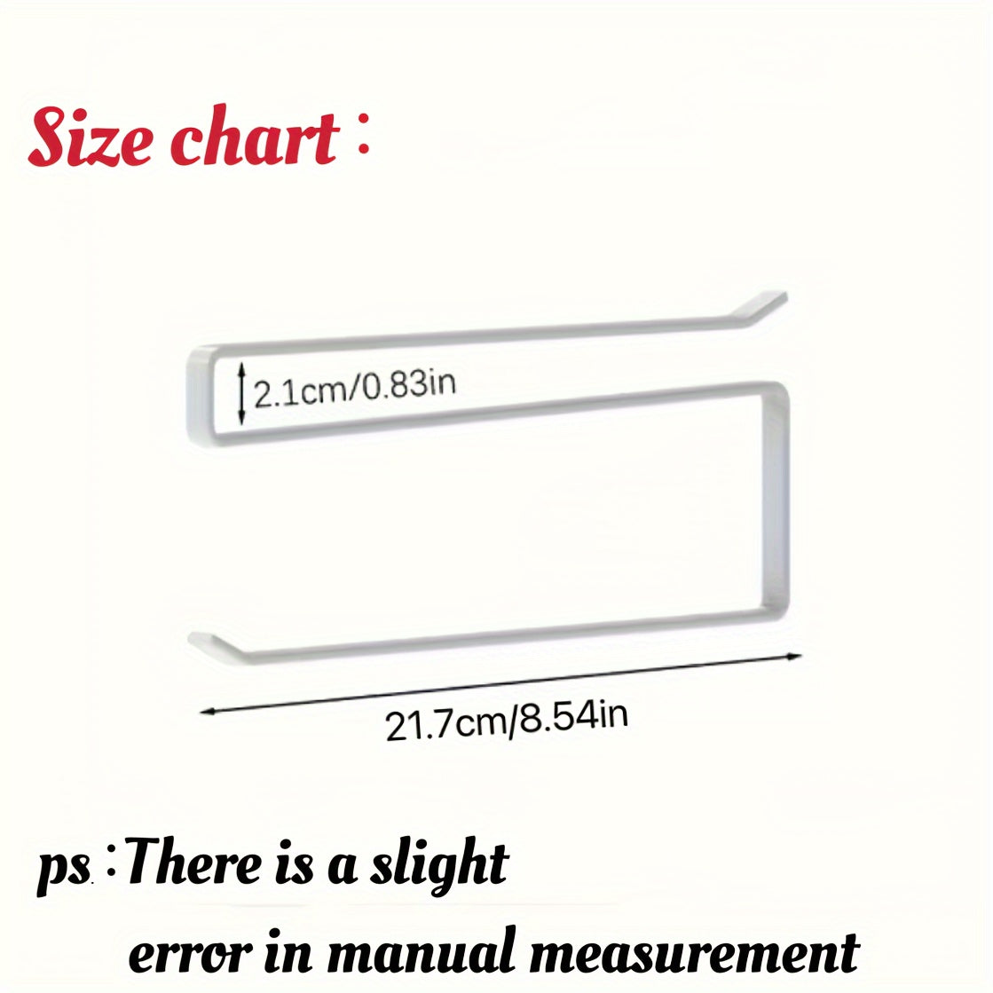 Metal Utility Wall Hook for Kitchen Towels Paper Towels and Plastic Wrap Painted Finish