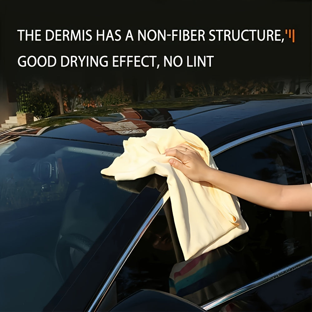Car Cleaning Towel Chamois Leather Natural Water Absorbent Lint-Free