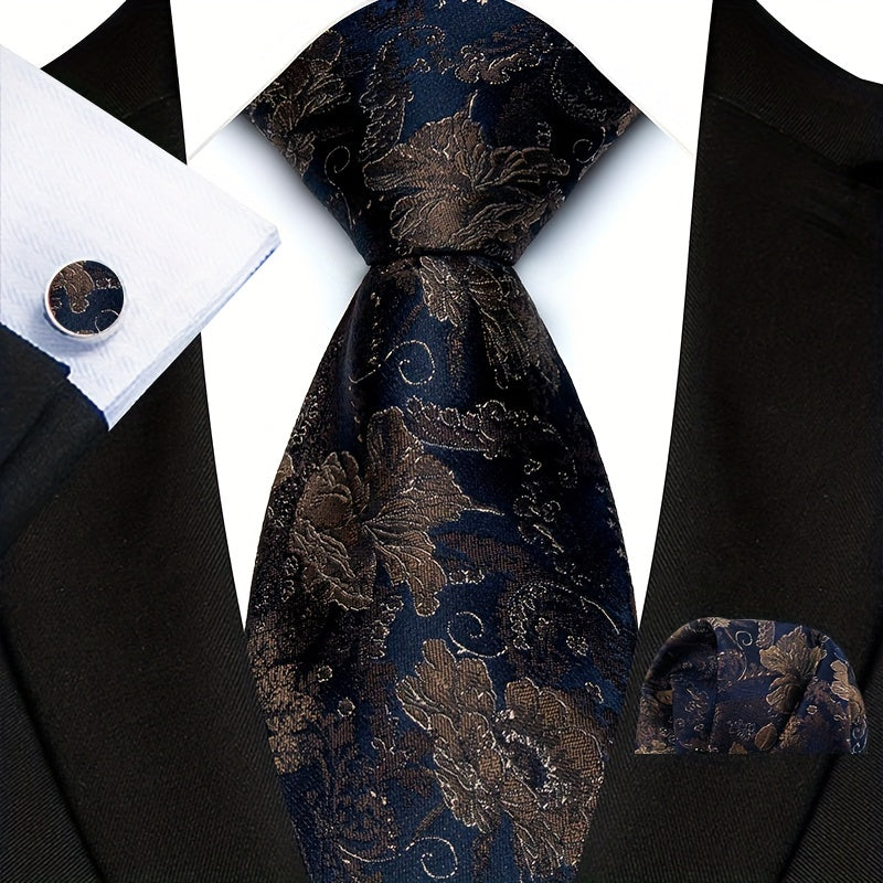  erkaklar uchun Paisley galstuk, manşetlinks va paypoq to'plami sovg'a uchun