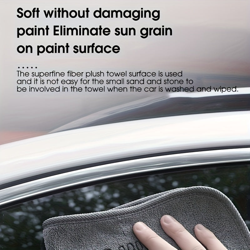Микрофибровое автомобильное полотенце двухстороннее, впитывающее воду, износостойкая моющая ткань