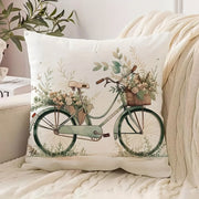 Bicycle Pattern Cushion Cover for Sofa Living Room Modern Fabric Pillow 46.18cm