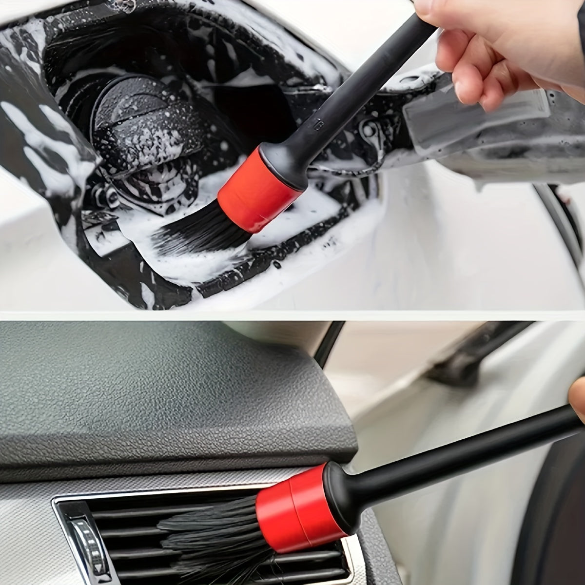 Набор щеток для детализации автомобиля, мягкая щетина, чистящие щетки для интерьера и экстерьера автомобиля