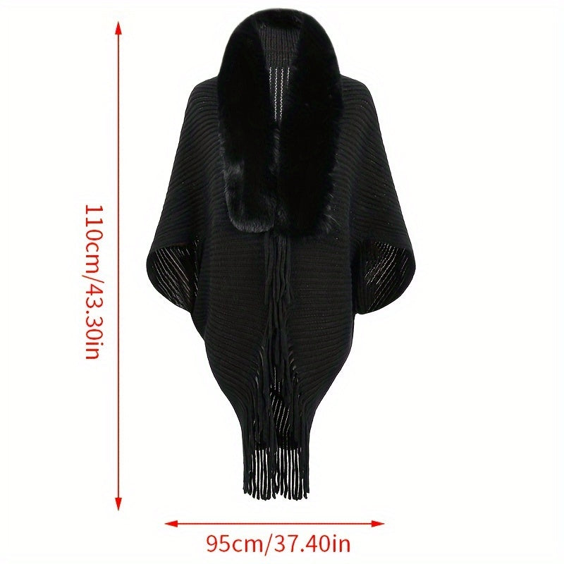 Women's Faux Fur Shawl Warm Windproof Autumn Winter Casual Wrap