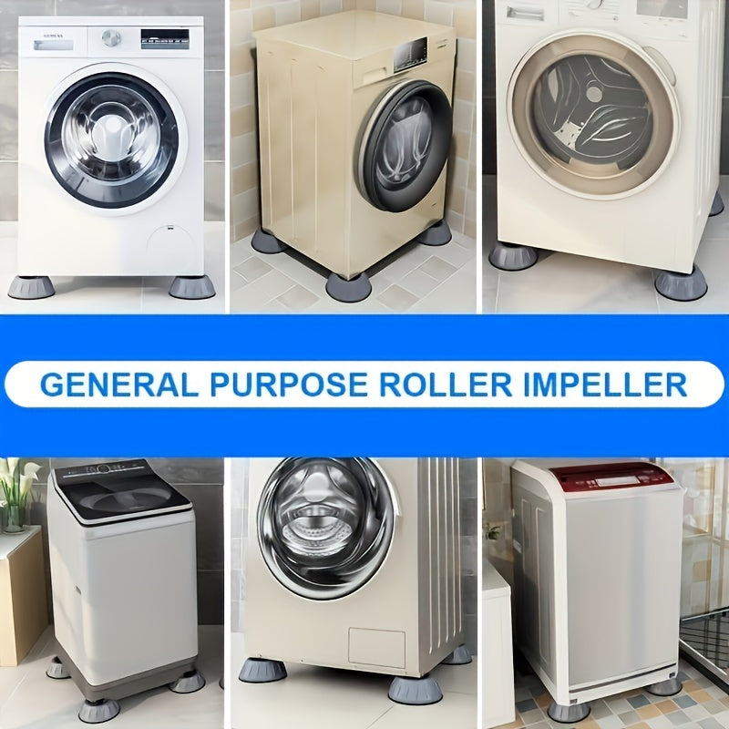 4pcs Anti-Vibration Mats for Washing Machines and Dryers Noise Reduction Floor Protection