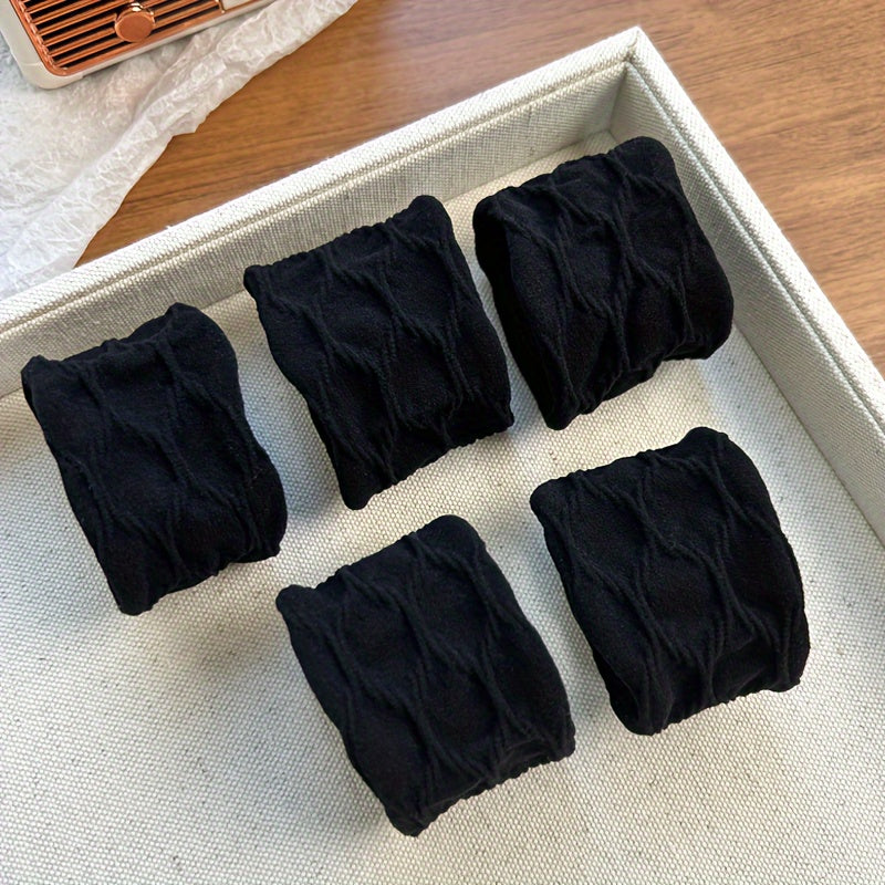 Women's Hair Scrunchies Soft Stretchy Fabric Non-Slip Wide Colorful Elastic Bands