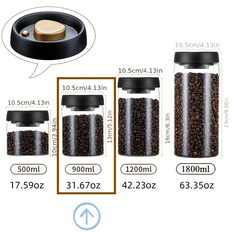 Vacuum Glass Storage Container—Borosilicate Acid Glass, Moisture-Proof, Microwave Safe