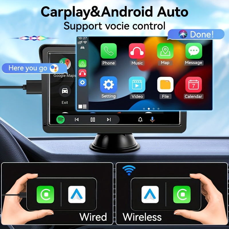 7-Inch Car Multimedia Stereo Touch Screen Android Auto CarPlay Universal