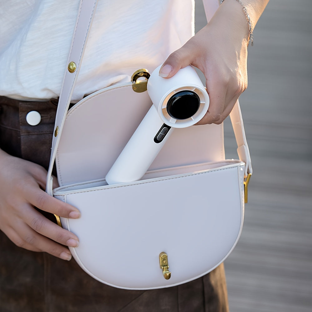 Portable Handheld Fan Rechargeable Personal Air Cooler with LED Display and Turbo Motor