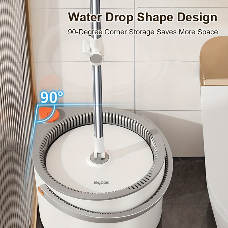 EasyClean qo'l bilan aylantiriladigan mopu va chelak to'plami - yashash xonasi, yotoqxona, hammom, hojatxona, oshxona uchun mos - elektr energiyasi talab qilinmaydi, plastikdan tayyorlangan