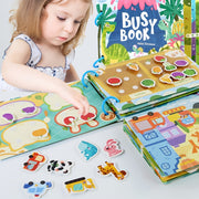 Educational Busy Book for Ages 3+ Sensory Flash Cards Cognitive Skills Preschool Learning Toy Green