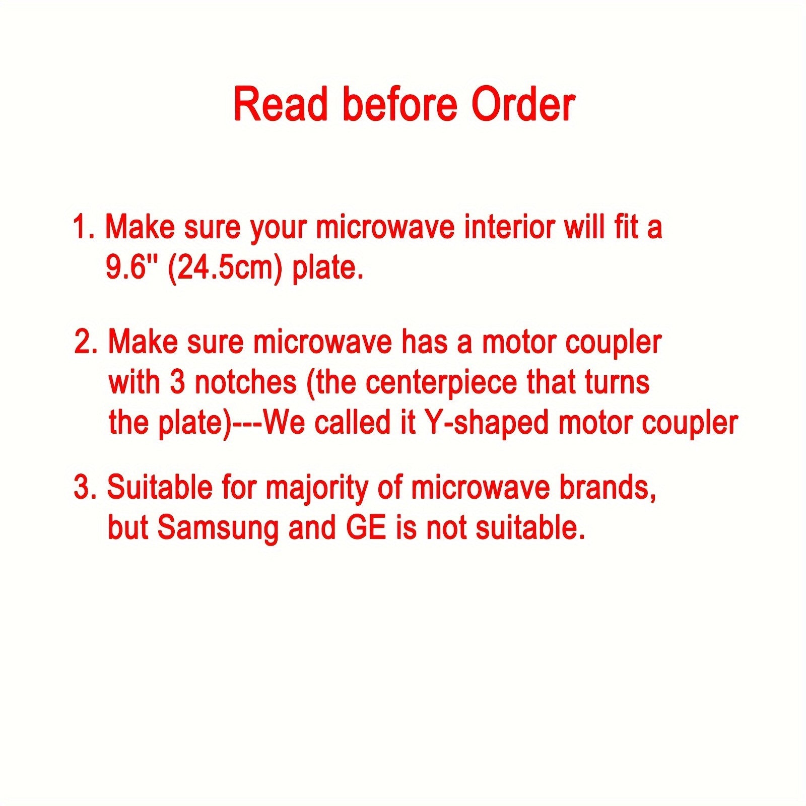 Yuqori sifatli shisha mikroto'lqinli pechka aylanuvchi plastinka - 24.38 sm o'rnini bosuvchi idish LG, GE, Magic Chef, Hotpoint, Panasonic, Kenmore bilan mos keladi. Oson tozalash matosi kiritilgan.