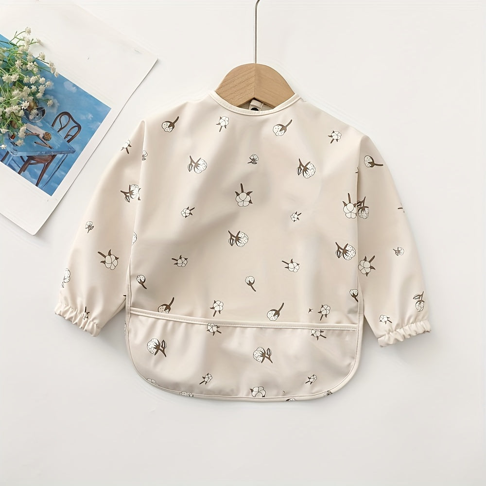 Убедитесь, что ваш ребенок остается чистым и без беспорядка с этим водонепроницаемым нагрудником с длинными рукавами, идеально подходящим для подарков на Хэллоуин, Рождество, День благодарения и Пасху.