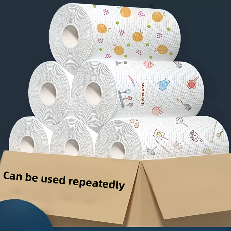 100-Pack Reusable Microfiber Kitchen Paper Towels for Cleaning and Holiday Use