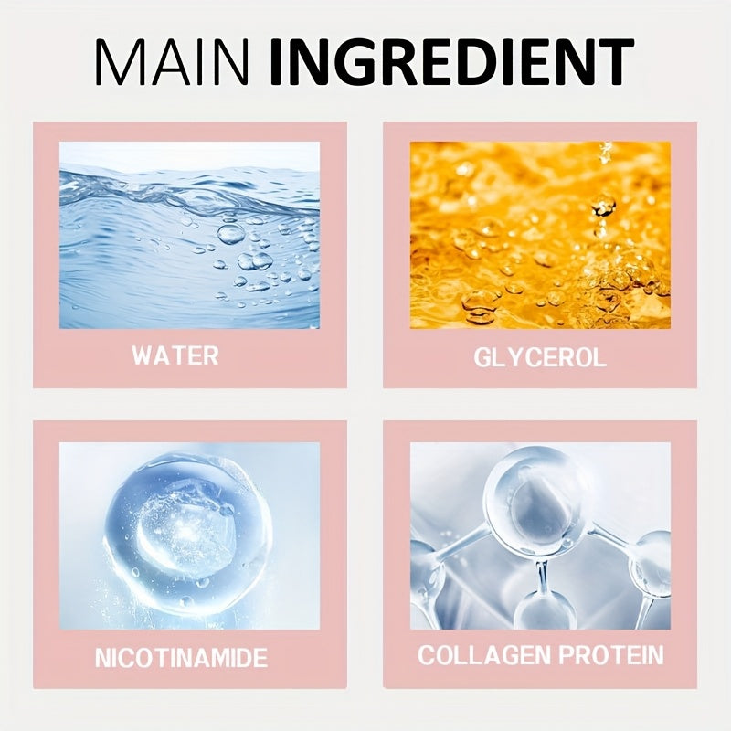 Увлажняющие маски для лица с коллагеном, гиалуроновой кислотой, ниацинамидом для укрепления, унисекс, упаковка 10 шт.