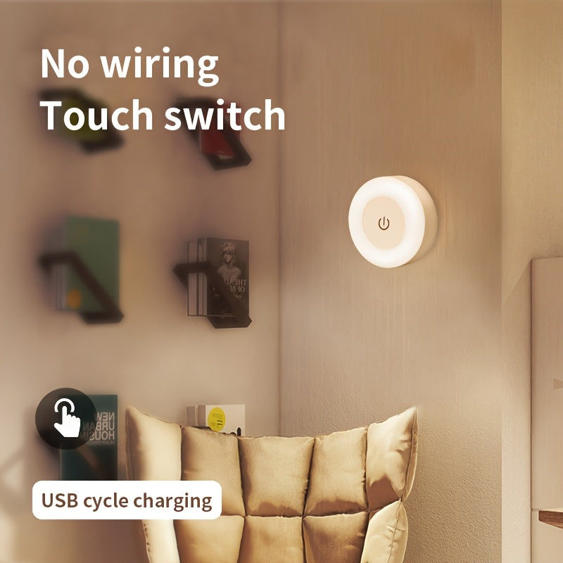 Luz de armario LED con colores ajustables, regulable, recargable por USB, magnética y de montaje en pared