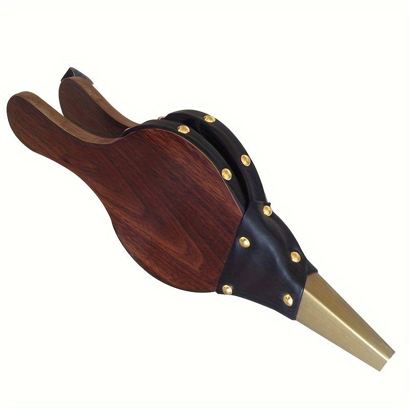 Handheld Bellows Duster for BBQs and Stoves, Faux Leather, Portable, Manual Operation