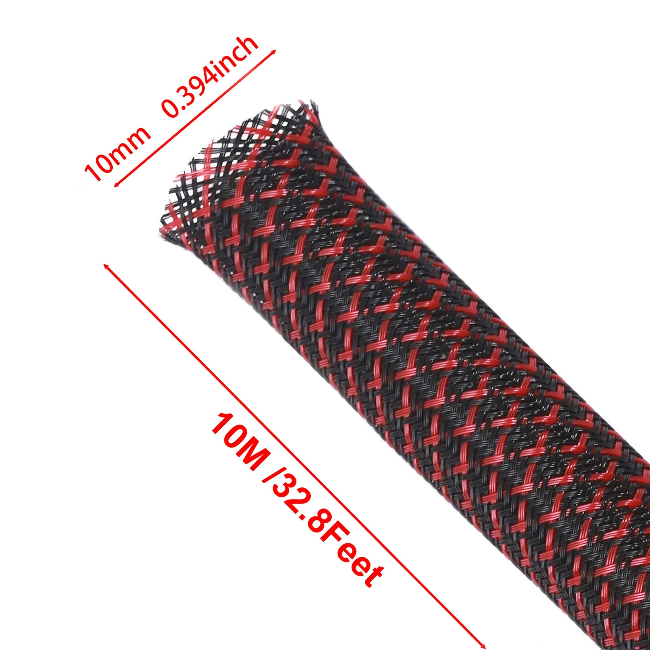 Kengaytiriladigan toʻqilgan kabellar uchun qopqoq 10M moslashuvchan izolyatsiyalangan simli quvurlar