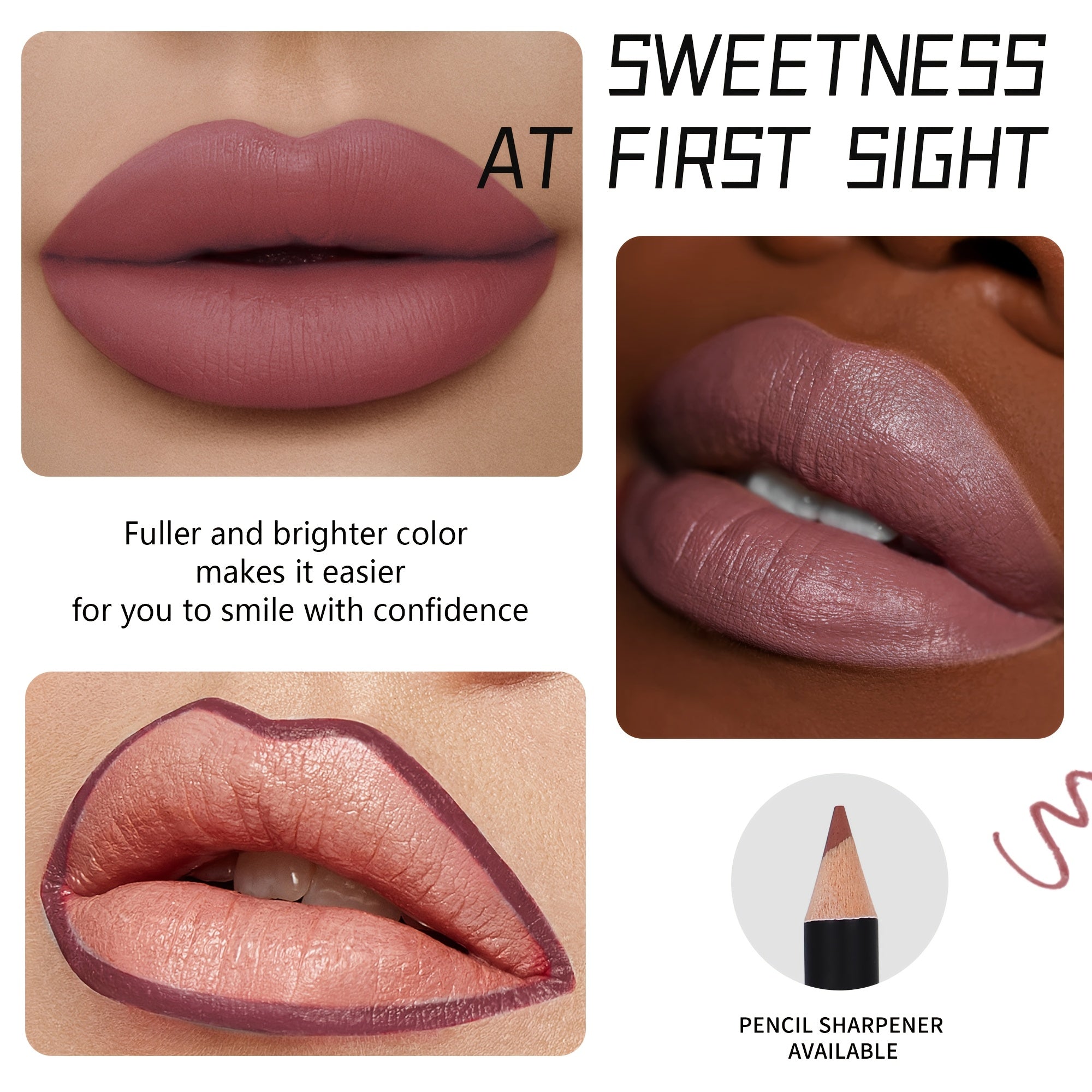 Набор матовых помад и карандашей для губ для женщин, 12 цветов, стойкая нюдовая гамма