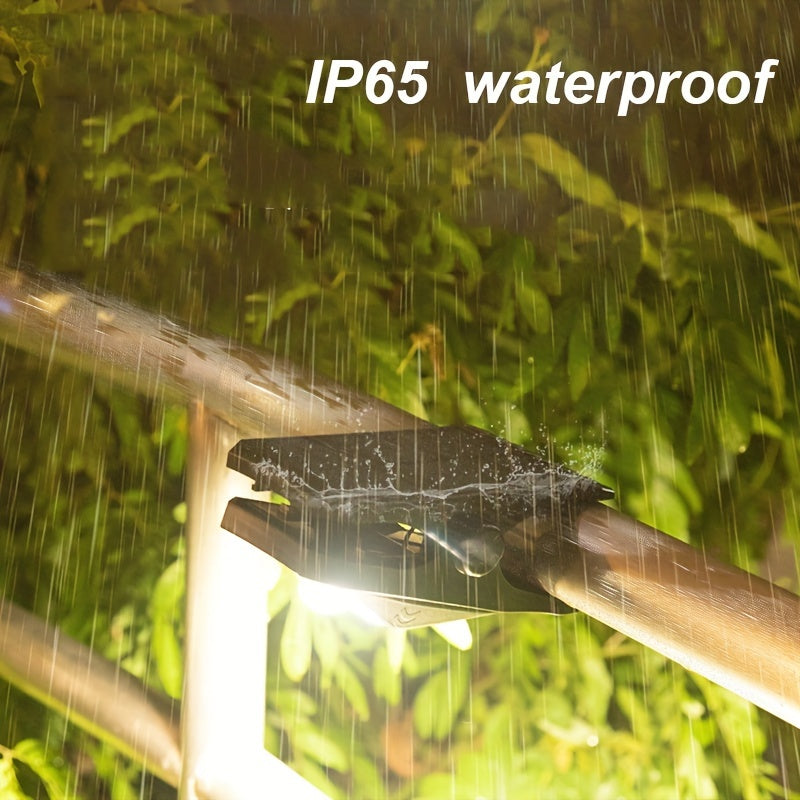 Outdoor Solar Motion Sensor Light with 45 LEDs 1500mAh Battery Clip-On for Porch Patio Garage