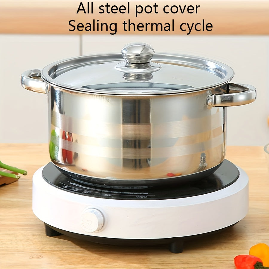10-Piece Stainless Steel Cookware Set with 5 Pots and Covers 18cm-26cm