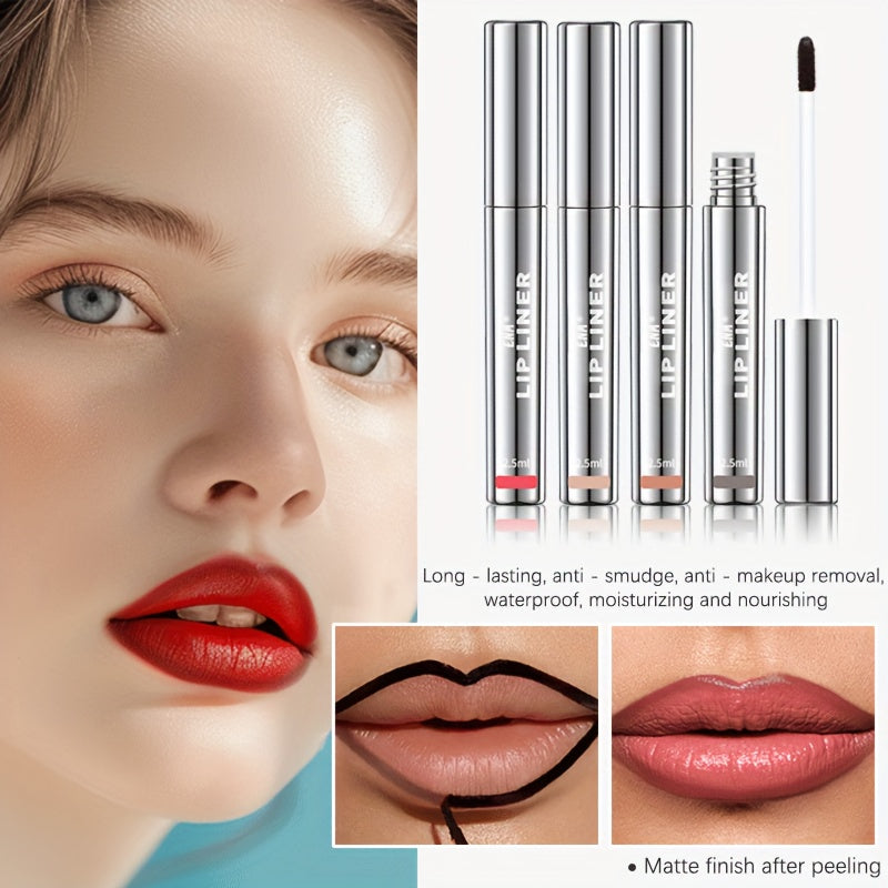 Women Matte Lip Liner 4 Colors Long-lasting Waterproof Smudge-proof