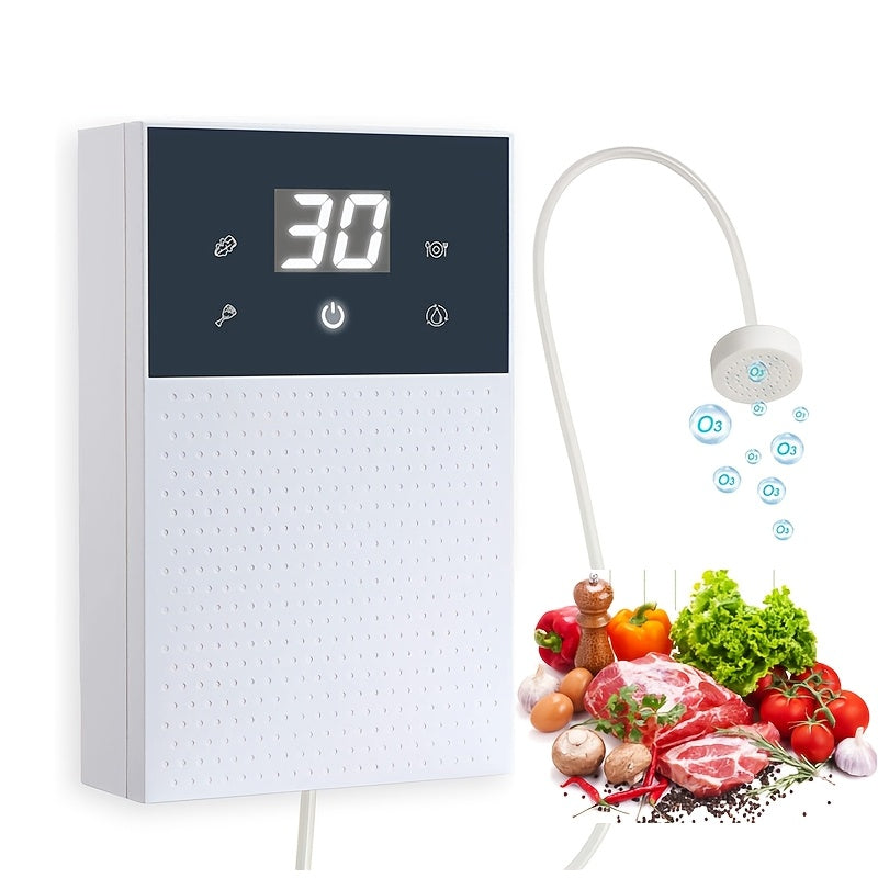 Compact portable fruit vegetable washer purifies preserves removes pesticides wall-mountable