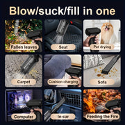 High-Speed Electric Air Dust Collector 130000RPM with Turbo Blower and Vacuum Accessories