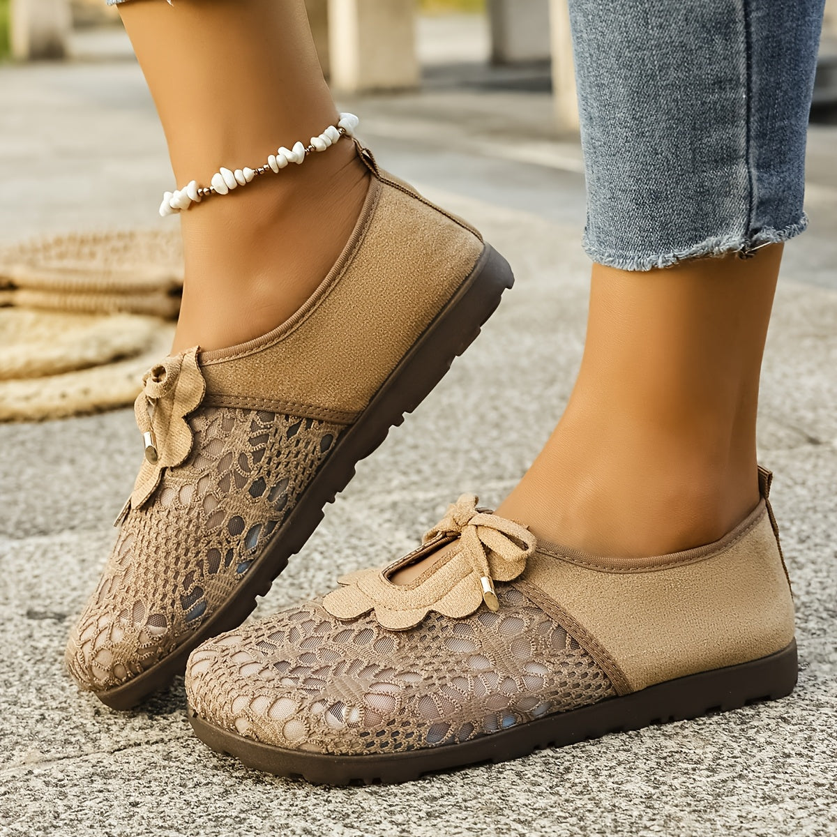 Women's Mesh Summer Casual Flat Shoes Breathable Comfort