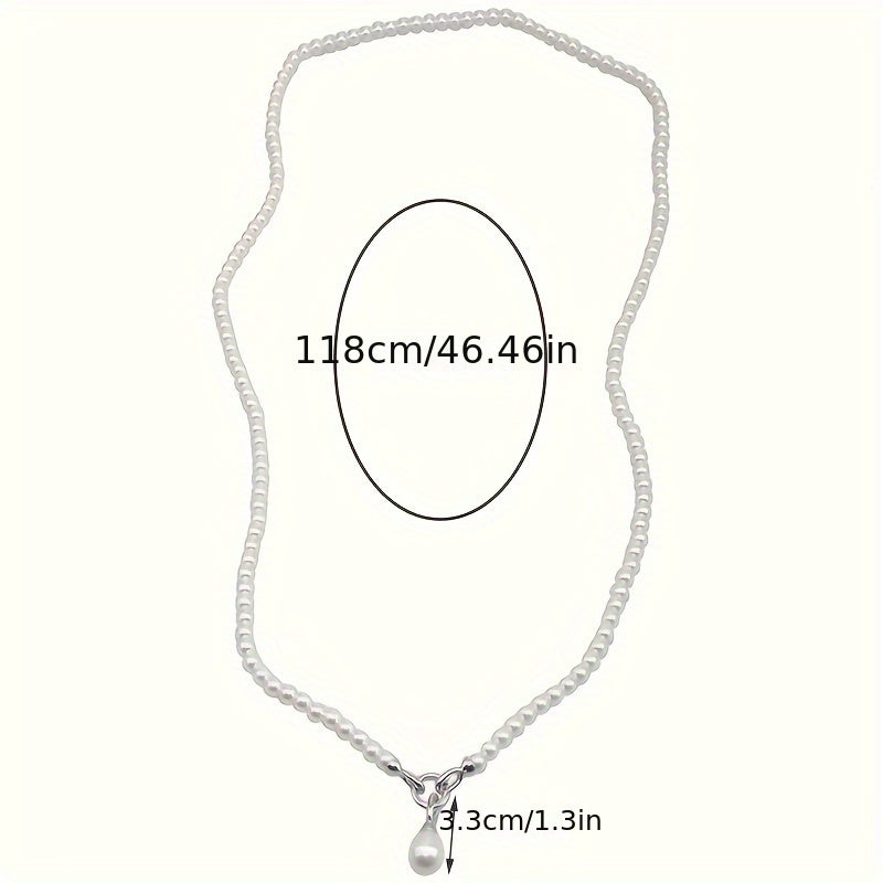 Ayollar uchun oq beaded taqinchoq, kundalik kechki ziyofat uchun, ko‘p maqsadli, zamonaviy aksessuar